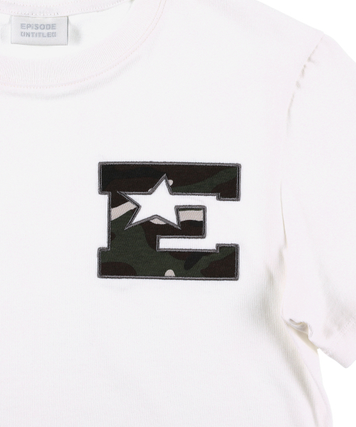 EPISODE UNTITLED(エピソードアンタイトルド)の「カモフラージュクロップTシャツホワイト(Tシャツ/カットソー・レディース・ホワイト・FREE)」の4枚目の写真