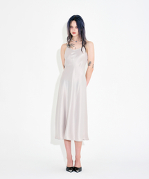 WARDOG（ワドッグ）の「Bias cut acetate drift slit dress ivory（ワンピース）」