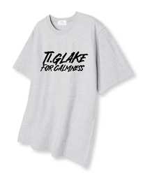 フロントロゴオーバーフィット半袖Tシャツライトグレー