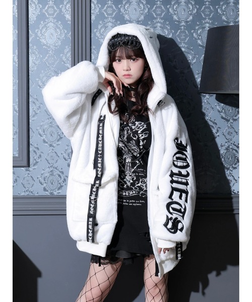 スタンドフードユニセックスファーブルゾン（ブルゾン）｜NOEMIE