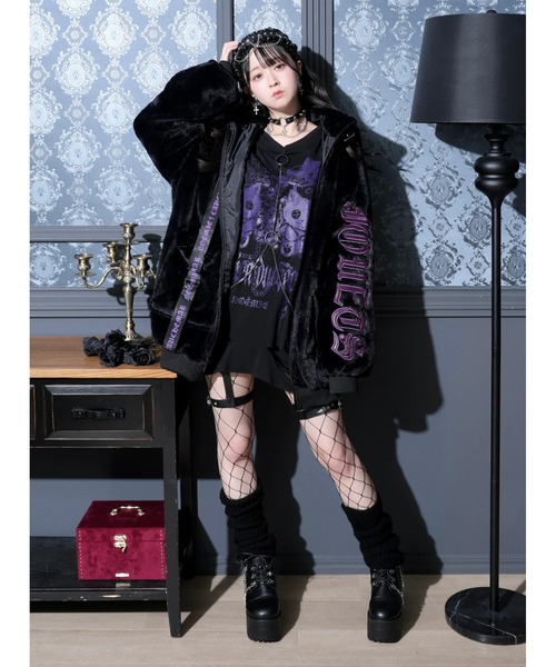 NOEMIE（ノエミー）の「スタンドフードユニセックスファーブルゾン（ブルゾン・レディース・オフホワイト/ブラック/パープル・M）」の6枚目の写真