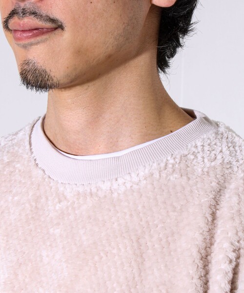 GLOSTER（グロスター）の「【とろける暖かさ】パイナップルフリースクルーネックスウェット（スウェット・メンズ・ネイビー/ベージュ/ブラック・M/L/S）」の17枚目の写真