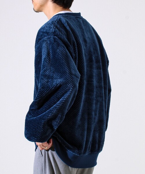 GLOSTER（グロスター）の「【とろける暖かさ】パイナップルフリースクルーネックスウェット（スウェット・メンズ・ネイビー/ベージュ/ブラック・M/L/S）」の6枚目の写真