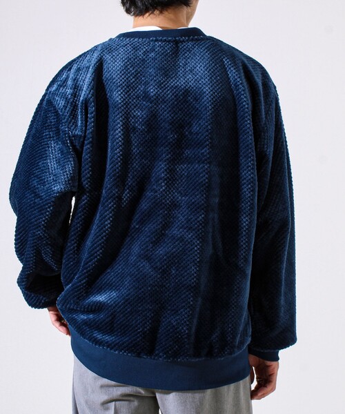 GLOSTER（グロスター）の「【とろける暖かさ】パイナップルフリースクルーネックスウェット（スウェット・メンズ・ネイビー/ベージュ/ブラック・M/L/S）」の7枚目の写真