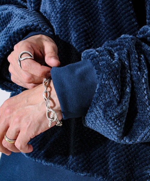 GLOSTER（グロスター）の「【とろける暖かさ】パイナップルフリースクルーネックスウェット（スウェット・メンズ・ネイビー/ベージュ/ブラック・M/L/S）」の12枚目の写真