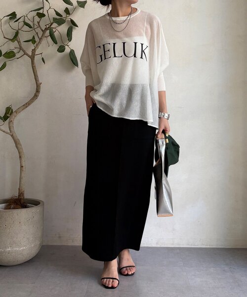 DouDou（ドゥドゥ）の「コットンダンボールタイトスカート（スカート・レディース・ベージュ/グレー/ブラック・FREE）」の6枚目の写真