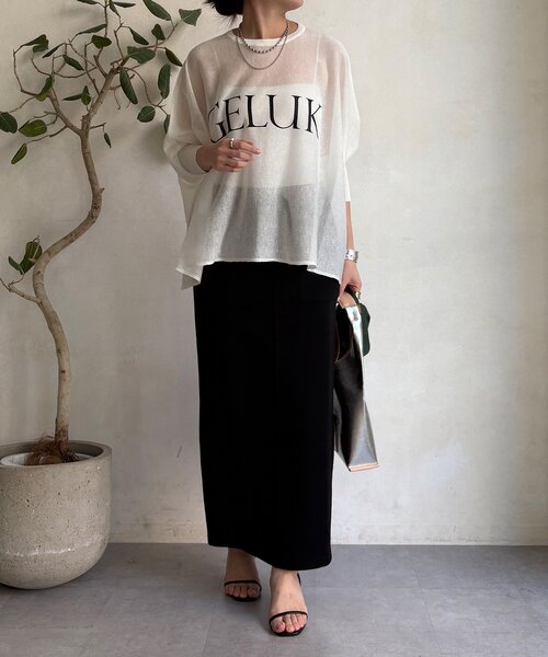 DouDou（ドゥドゥ）の「コットンダンボールタイトスカート（スカート・レディース・ベージュ/グレー/ブラック・FREE）」の7枚目の写真