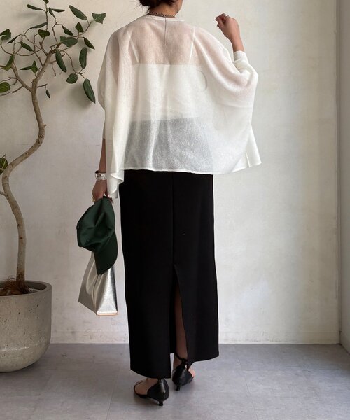 DouDou（ドゥドゥ）の「コットンダンボールタイトスカート（スカート・レディース・ベージュ/グレー/ブラック・FREE）」の8枚目の写真