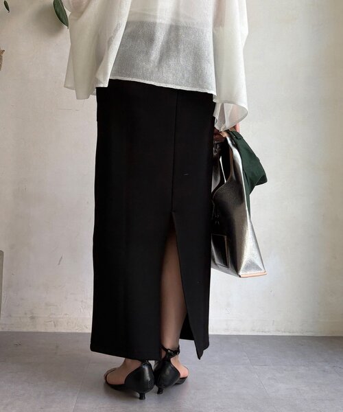 DouDou（ドゥドゥ）の「コットンダンボールタイトスカート（スカート・レディース・ベージュ/グレー/ブラック・FREE）」の12枚目の写真