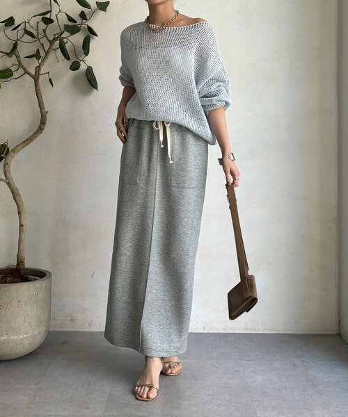 DouDou（ドゥドゥ）の「コットンダンボールタイトスカート（スカート・レディース・ベージュ/グレー/ブラック・FREE）」の15枚目の写真