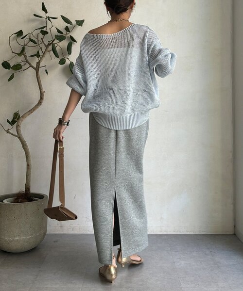 DouDou（ドゥドゥ）の「コットンダンボールタイトスカート（スカート・レディース・ベージュ/グレー/ブラック・FREE）」の17枚目の写真