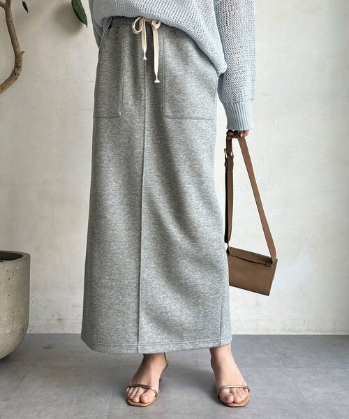 DouDou（ドゥドゥ）の「コットンダンボールタイトスカート（スカート・レディース・ベージュ/グレー/ブラック・FREE）」の18枚目の写真