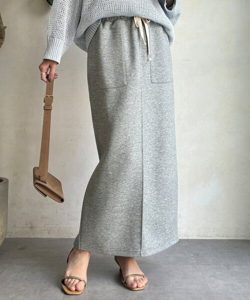 DouDou（ドゥドゥ）の「コットンダンボールタイトスカート（スカート・レディース・ベージュ/グレー/ブラック・FREE）」の20枚目の写真