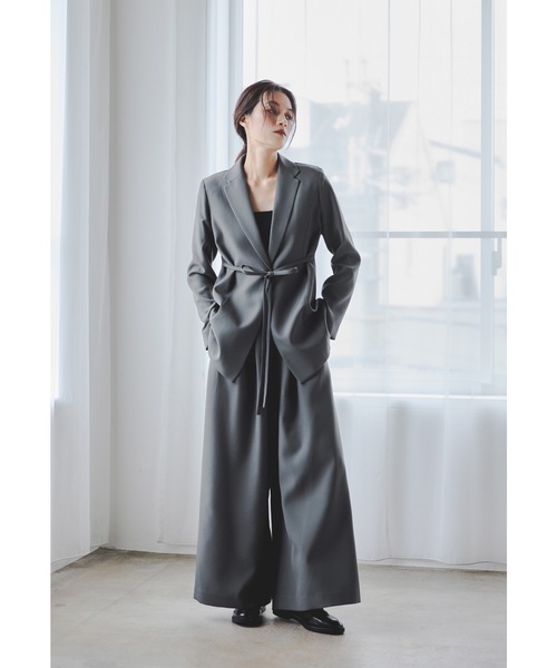 リボンジャケットパンツスーツ 2点セット レディース セットアップ