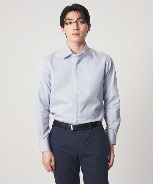 A DAY IN THE LIFE UNITED ARROWS(アデイインザライフユナイテッドアローズ)の「ツイル ストライプ セミワイドカラーシャツ-イージーケア-<A DAY IN THE LIFE>(シャツ/ブラウス・メンズ・ロイヤルブルー・38cm/40cm/39cm/41cm/37cm/42cm)」の8枚目の写真