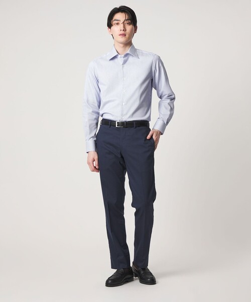 A DAY IN THE LIFE UNITED ARROWS(アデイインザライフユナイテッドアローズ)の「ツイル ストライプ セミワイドカラーシャツ-イージーケア-<A DAY IN THE LIFE>(シャツ/ブラウス・メンズ・ロイヤルブルー・38cm/40cm/39cm/41cm/37cm/42cm)」の9枚目の写真