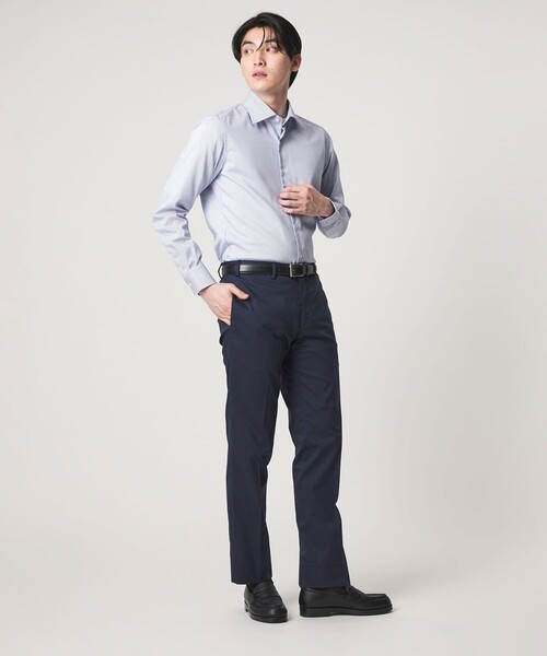 A DAY IN THE LIFE UNITED ARROWS(アデイインザライフユナイテッドアローズ)の「ツイル ストライプ セミワイドカラーシャツ-イージーケア-<A DAY IN THE LIFE>(シャツ/ブラウス・メンズ・ロイヤルブルー・38cm/40cm/39cm/41cm/37cm/42cm)」の10枚目の写真