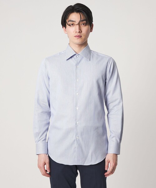 A DAY IN THE LIFE UNITED ARROWS(アデイインザライフユナイテッドアローズ)の「ツイル ストライプ セミワイドカラーシャツ-イージーケア-<A DAY IN THE LIFE>(シャツ/ブラウス・メンズ・ロイヤルブルー・38cm/40cm/39cm/41cm/37cm/42cm)」の11枚目の写真