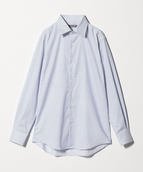 A DAY IN THE LIFE UNITED ARROWS(アデイインザライフユナイテッドアローズ)の「ツイル ストライプ セミワイドカラーシャツ-イージーケア-<A DAY IN THE LIFE>(シャツ/ブラウス・メンズ・ロイヤルブルー・38cm/40cm/39cm/41cm/37cm/42cm)」の4枚目の写真