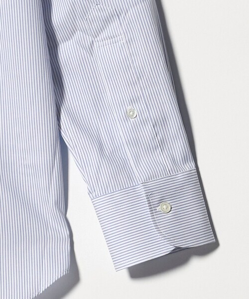 A DAY IN THE LIFE UNITED ARROWS(アデイインザライフユナイテッドアローズ)の「ツイル ストライプ セミワイドカラーシャツ-イージーケア-<A DAY IN THE LIFE>(シャツ/ブラウス・メンズ・ロイヤルブルー・38cm/40cm/39cm/41cm/37cm/42cm)」の7枚目の写真