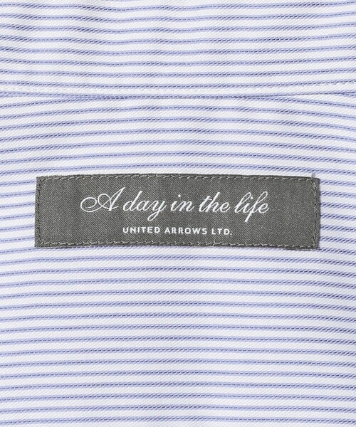 A DAY IN THE LIFE UNITED ARROWS(アデイインザライフユナイテッドアローズ)の「ツイル ストライプ セミワイドカラーシャツ-イージーケア-<A DAY IN THE LIFE>(シャツ/ブラウス・メンズ・ロイヤルブルー・38cm/40cm/39cm/41cm/37cm/42cm)」の15枚目の写真