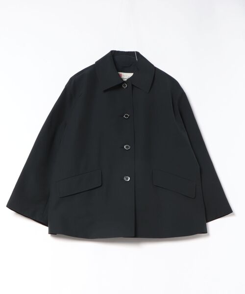 Traditional Weatherwear(トラディショナルウェザーウェア)の「LINTON SHORT(ステンカラーコート・レディース・ベージュ系その他/ネイビー・32)」の2枚目の写真