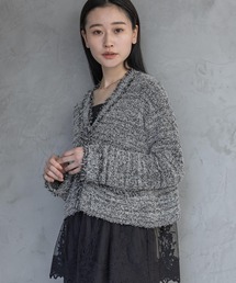 A part by | フリンジツイードニットVネックカーディガン(カーディガン/ボレロ)