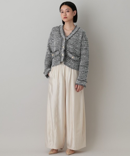 A part by（アパートバイ）の「フリンジツイードニットVネックカーディガン（カーディガン/ボレロ・レディース・オフホワイト/ブルー/ブラック系その他2・FREE）」の16枚目の写真