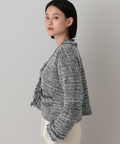 A part by（アパートバイ）の「フリンジツイードニットVネックカーディガン（カーディガン/ボレロ・レディース・オフホワイト/ブルー/ブラック系その他2・FREE）」の21枚目の写真