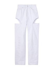 JOHN LAWRENCE SULLIVAN WASHED DENIM HOLLOWED OUT PANTS (JLSW-49)