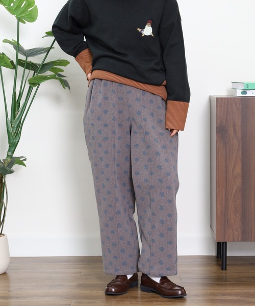 Emago(イマゴ)の「EMAGO ドット柄ニードルパンチパンツ(その他パンツ・レディース・チャコールグレー/グリーン/ブラウン・FREE)」の2枚目の写真