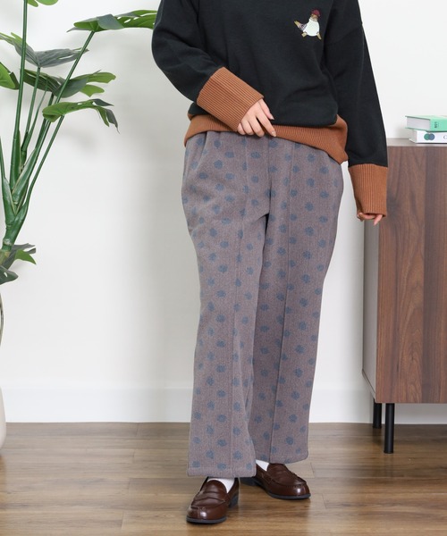 Emago(イマゴ)の「EMAGO ドット柄ニードルパンチパンツ(その他パンツ・レディース・チャコールグレー/グリーン/ブラウン・FREE)」の5枚目の写真