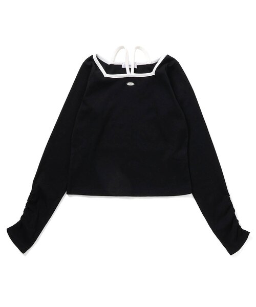 algy(アルジー)の「リブロンT(Tシャツ/カットソー・キッズ・ピンク/ブラック/オフホワイト・160/150/140/130)」の3枚目の写真