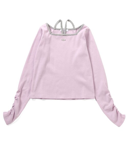 algy(アルジー)の「リブロンT(Tシャツ/カットソー・キッズ・ピンク/ブラック/オフホワイト・160/150/140/130)」の8枚目の写真