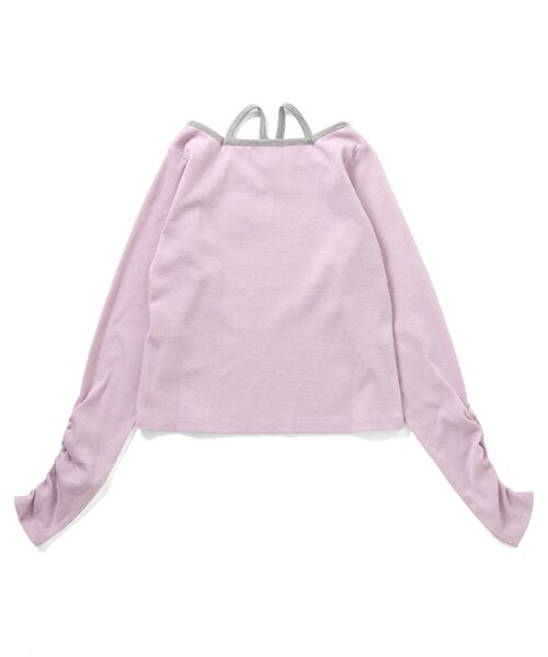 algy(アルジー)の「リブロンT(Tシャツ/カットソー・キッズ・ピンク/ブラック/オフホワイト・160/150/140/130)」の9枚目の写真