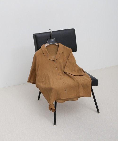 select MOCA(セレクトモカ)の「【ZOZO限定】ハーフスリーブシアーシャツ(シャツ/ブラウス・レディース・モカ/チャコールグレー/グレイッシュベージュ・FREE)」の18枚目の写真
