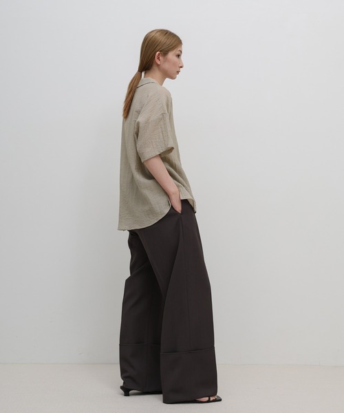 select MOCA(セレクトモカ)の「【ZOZO限定】ハーフスリーブシアーシャツ(シャツ/ブラウス・レディース・モカ/チャコールグレー/グレイッシュベージュ・FREE)」の22枚目の写真