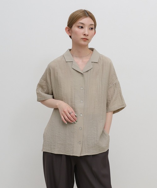 select MOCA(セレクトモカ)の「【ZOZO限定】ハーフスリーブシアーシャツ(シャツ/ブラウス・レディース・モカ/チャコールグレー/グレイッシュベージュ・FREE)」の21枚目の写真