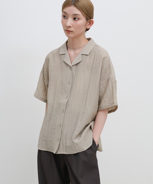 select MOCA(セレクトモカ)の「【ZOZO限定】ハーフスリーブシアーシャツ(シャツ/ブラウス・レディース・モカ/チャコールグレー/グレイッシュベージュ・FREE)」の20枚目の写真