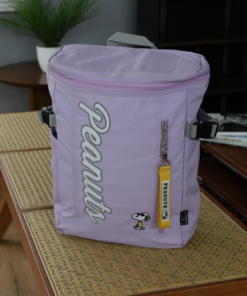 PEANUTS（ピーナッツ）の「SNOOPY スヌーピー ボックスリュック（バックパック/リュック・キッズ・ライトブルー/ブラック/ブラック系/パープル・FREE）」の4枚目の写真