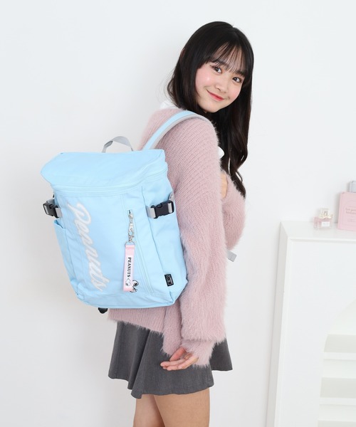 PEANUTS（ピーナッツ）の「SNOOPY スヌーピー ボックスリュック（バックパック/リュック・キッズ・ライトブルー/ブラック/ブラック系/パープル・FREE）」の3枚目の写真