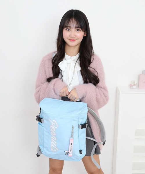 PEANUTS（ピーナッツ）の「SNOOPY スヌーピー ボックスリュック（バックパック/リュック・キッズ・ライトブルー/ブラック/ブラック系/パープル・FREE）」の6枚目の写真