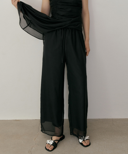 REORG（リオルグ）の「ASP CHIFFON WIDE PANTS BLACK（その他パンツ・レディース・その他・SMALL/MEDIUM）」の2枚目の写真