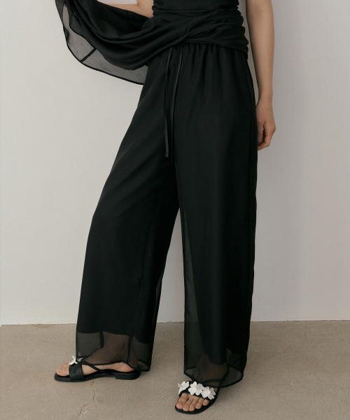 REORG（リオルグ）の「ASP CHIFFON WIDE PANTS BLACK（その他パンツ・レディース・その他・SMALL/MEDIUM）」の3枚目の写真