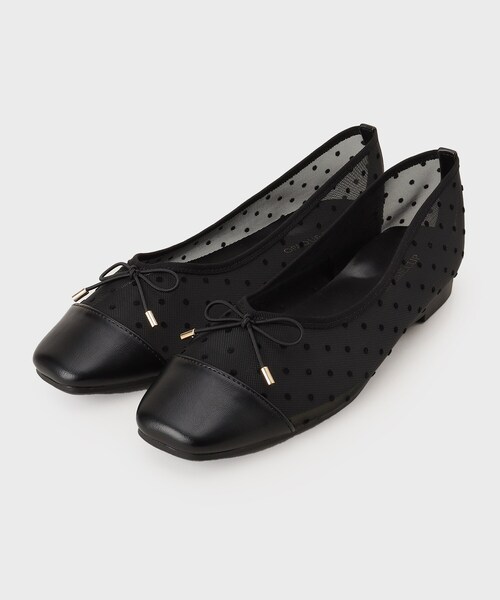 OPAQUE.CLIP（オペークドットクリップ）の「新色追加！【定番】名品フラットバレエシューズ（パンプス・レディース・シルバー系その他3/アイボリー系4/ゴールド系/ブラック/ブラック系5/ベージュ系6・40/35/30/25/50/45）」の2枚目の写真