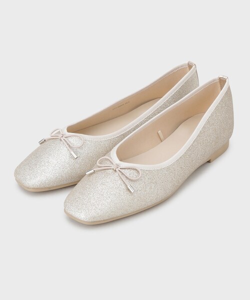 OPAQUE.CLIP（オペークドットクリップ）の「新色追加！【定番】名品フラットバレエシューズ（パンプス・レディース・シルバー系その他3/アイボリー系4/ゴールド系/ブラック・40/35/30/25/50/45）」の4枚目の写真