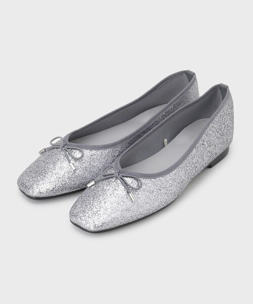 OPAQUE.CLIP（オペークドットクリップ）の「新色追加！【定番】名品フラットバレエシューズ（パンプス・レディース・シルバー系その他3/アイボリー系4/ゴールド系/ブラック・40/35/30/25/50/45）」の3枚目の写真