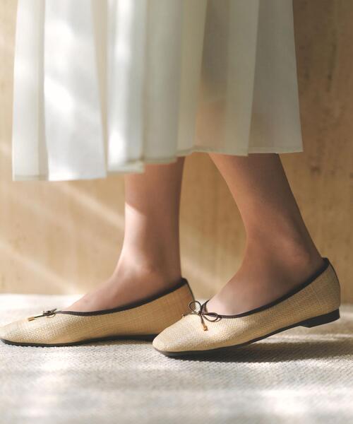 OPAQUE.CLIP（オペークドットクリップ）の「新色追加！【定番】名品フラットバレエシューズ（パンプス・レディース・シルバー系その他3/アイボリー系4/ゴールド系/ブラック/ブラック系5/ベージュ系6・40/35/30/25/50/45）」の16枚目の写真