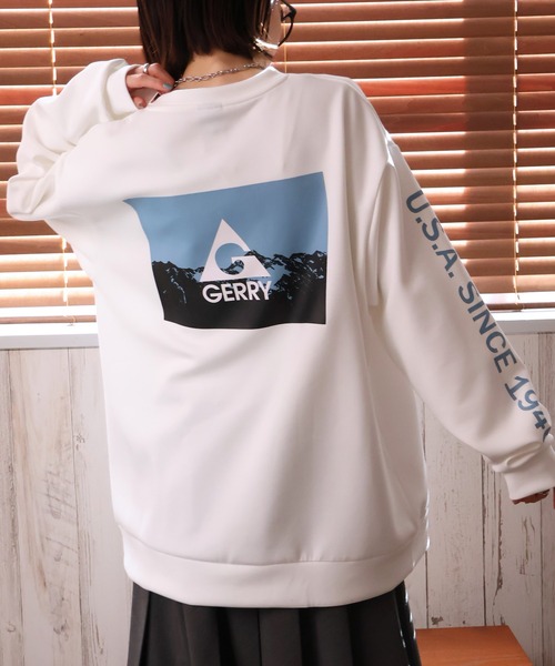 GERRY(ジェリー)の「【GERRY/ジェリー】ダンボールニット バックプリント クルーネックスウェット(スウェット・メンズ・ライトグレー/ブラック/ブルー/ホワイト・LL/M/L)」の2枚目の写真