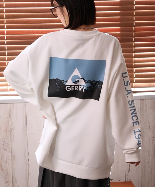 GERRY(ジェリー)の「【GERRY/ジェリー】ダンボールニット バックプリント クルーネックスウェット(スウェット・メンズ・ライトグレー/ブラック/ブルー/ホワイト・LL/M/L)」の16枚目の写真